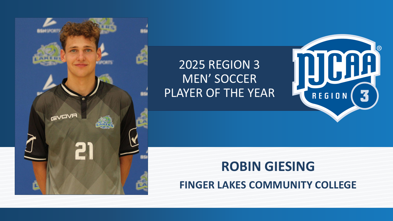 2025 Region 3 Men's Soccer Player of the Year
Robin Giesing
Finger Lakes Community College