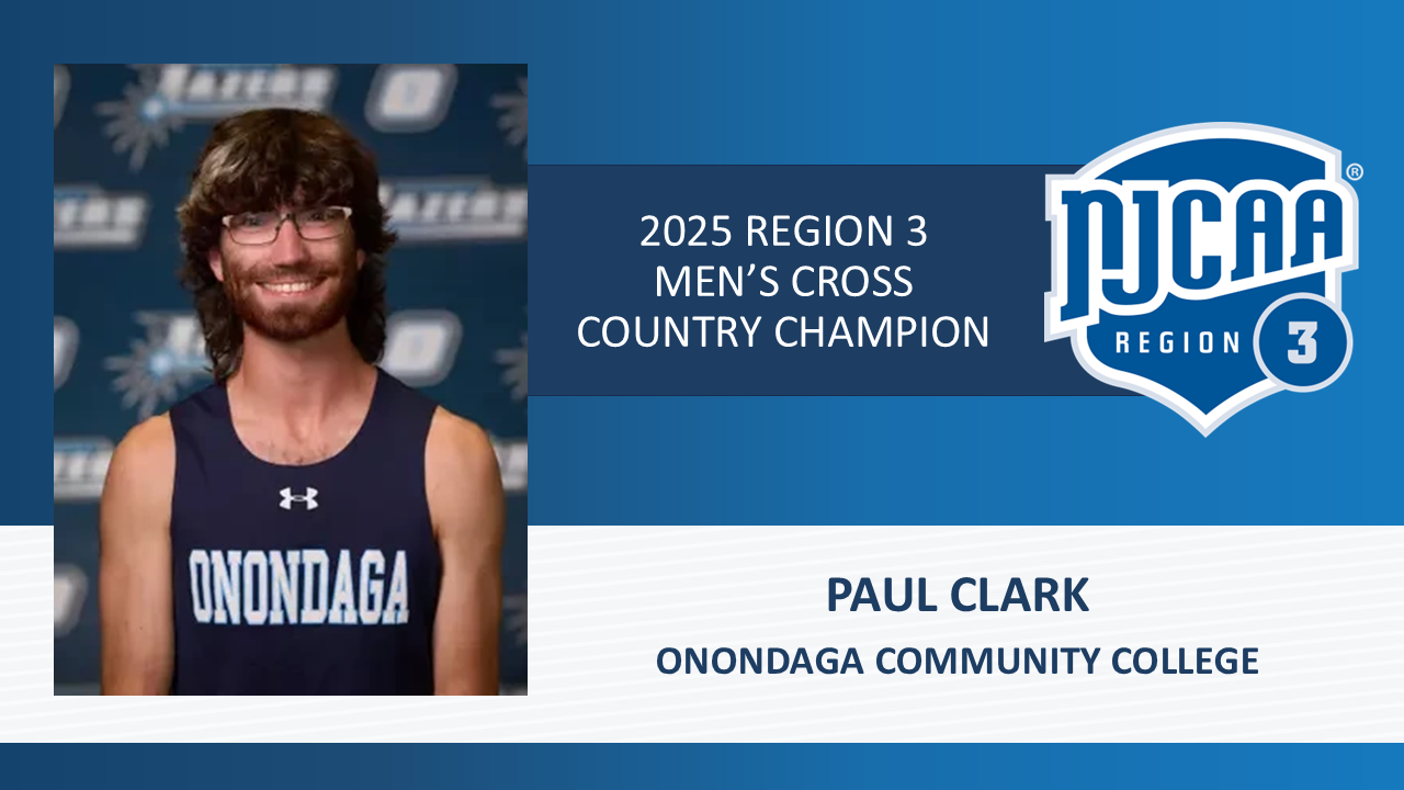 2025 Region 3 Men's Cross Country Champion
Paul Clark
Onondaga Community College